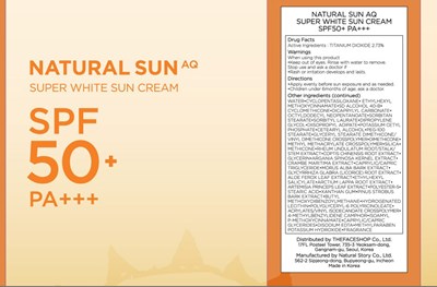 Image of carton - natural sun aq super white sun carton